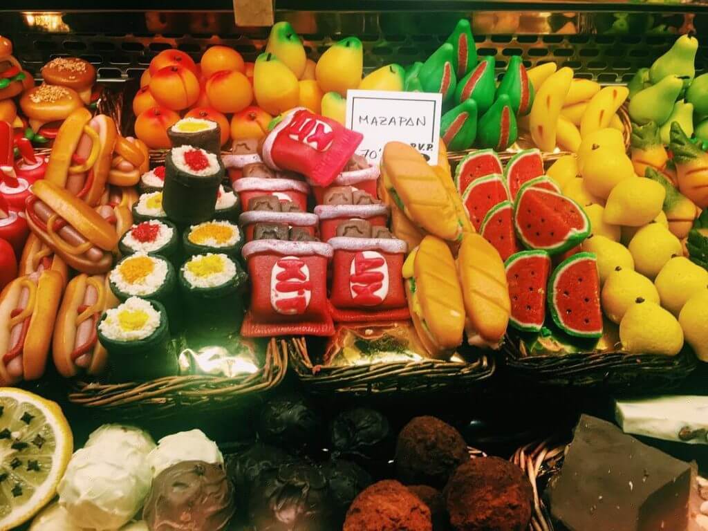 Tasty treats at La Boqueria market. Yum!