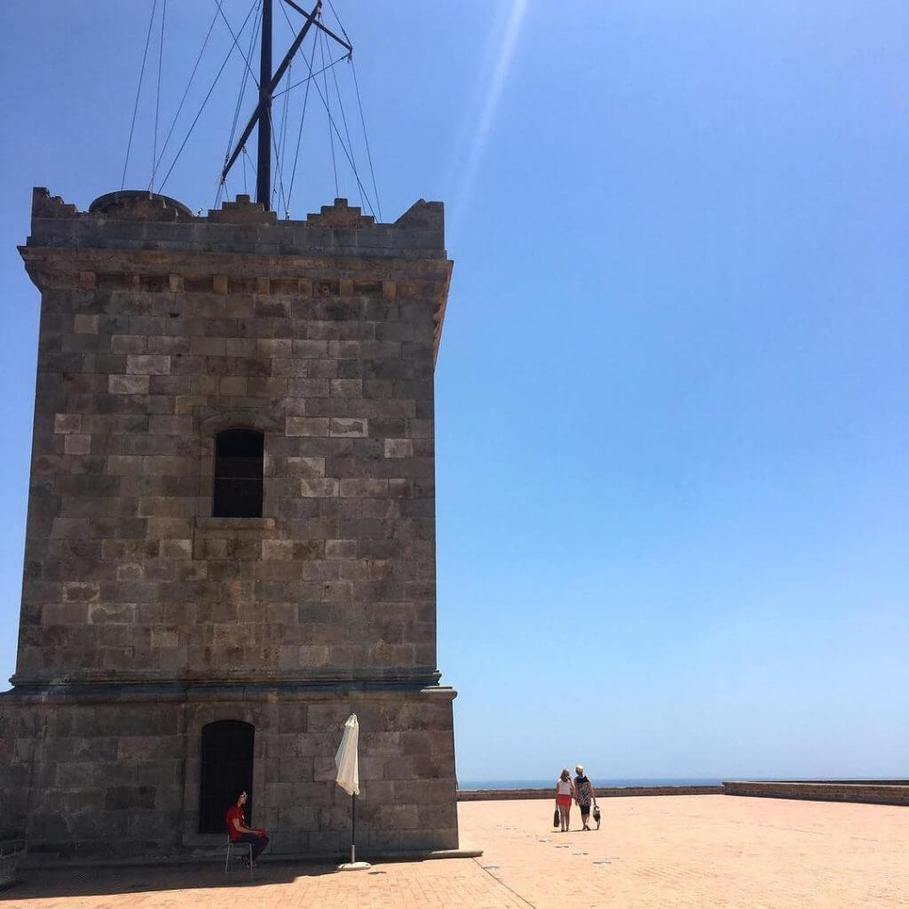 The rooftop of Barcelona's castle.