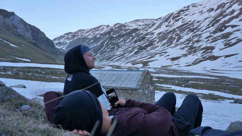 Carter and Alex hiking the Pyrenees