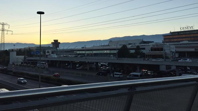 View over highway to Geneva Airport