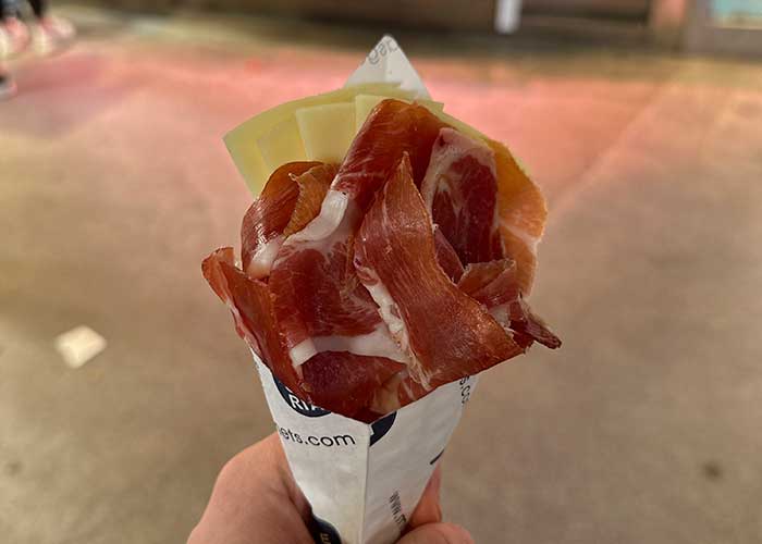 Ham Cone... a cone with cured ham in it!