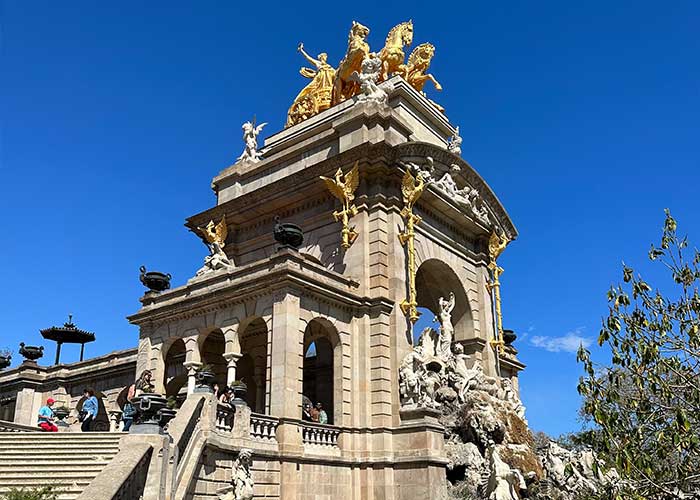 Architectural detail of the fountain an Parc de la Ciutadella