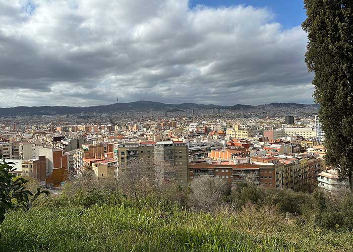 The city views from Montjuic